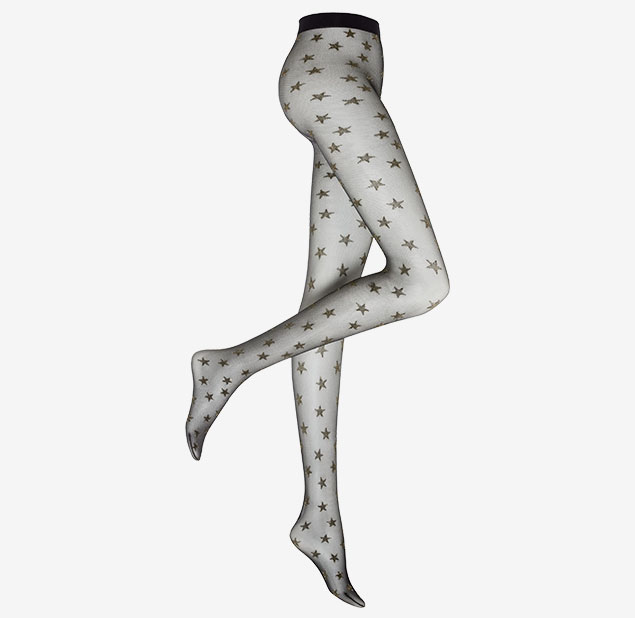 Pančuchové nohavice 40den s lesklými hviezdami